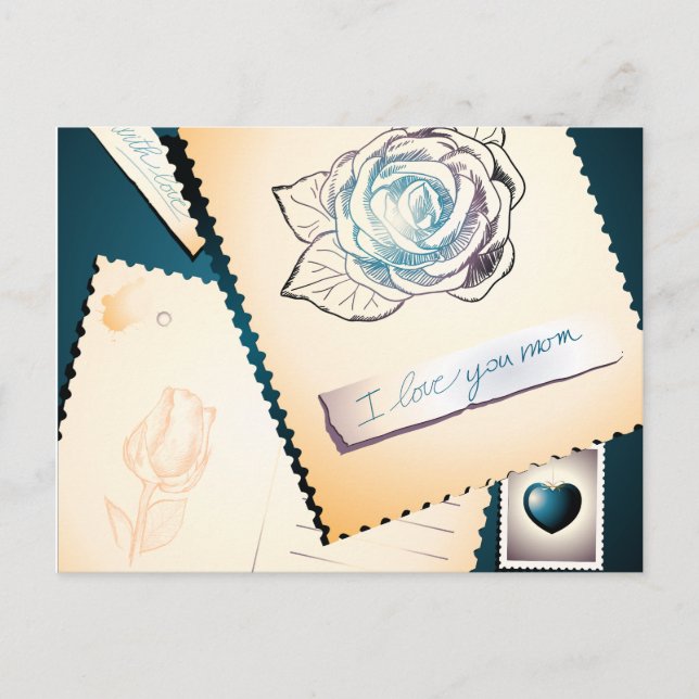 I love you mom, postcard (Front)