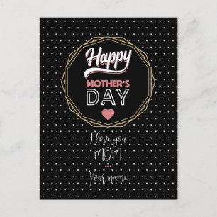 I love you mom postcard