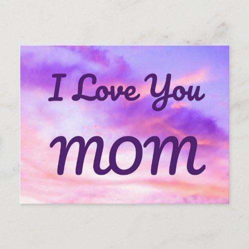 I Love You MOM postcard
