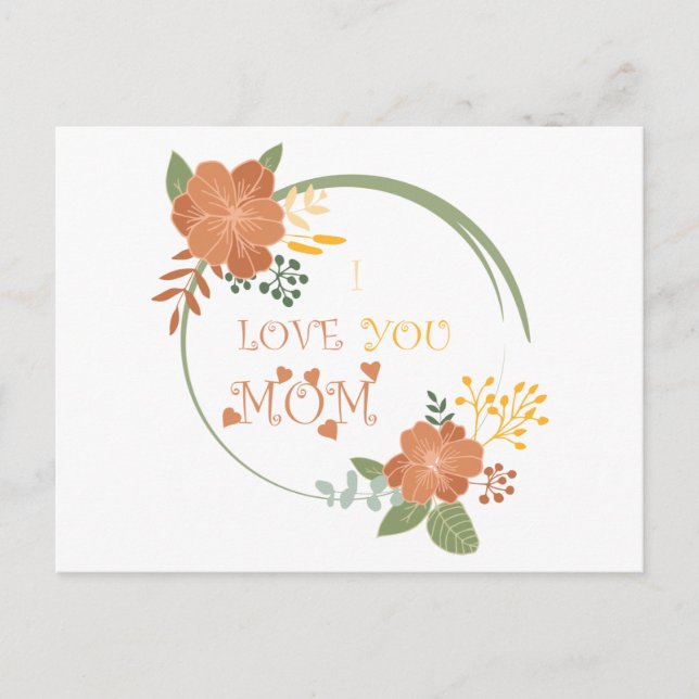 I Love You Mom Postcard (Front)