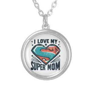  I Love You Mom Silver Plated Necklace