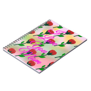 I Love You Mom Spiral Photo Notebook