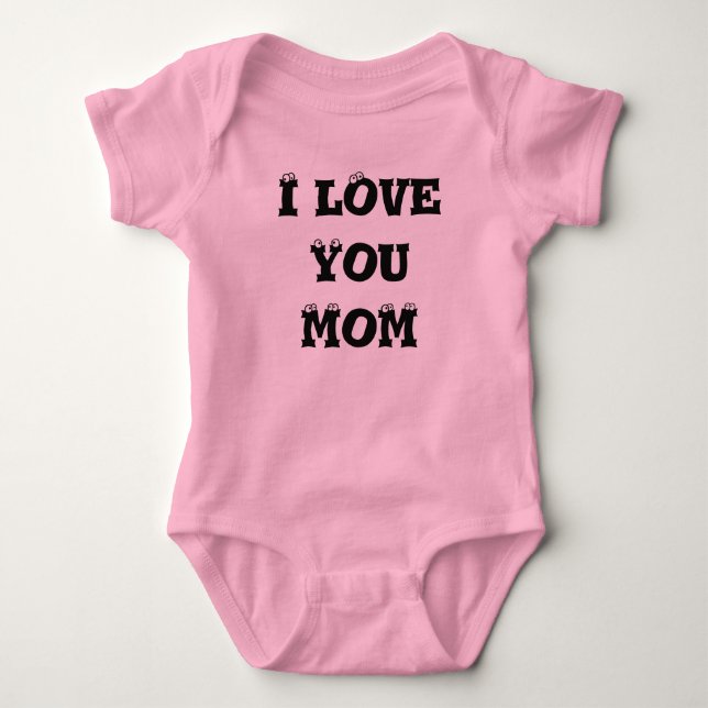 I Love You Mom t-shirt Baby Bodysuit (Front)