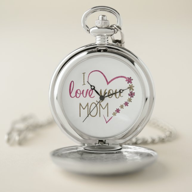 i love you mom T-Shirt Pocket Watch (Inside)