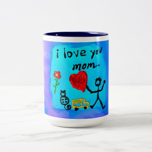I Love You Mom Two_Tone Coffee Mug
