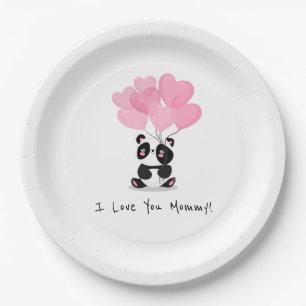 I Love You Mommy Mother's Day Paper Plate
