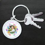 I LOVE YOU MOMMY Photo Colorful Floral Modern Keychain<br><div class="desc">I LOVE YOU MOMMY Photo Colorful Floral Modern Keychain Keyring features your favorite photo surrounded by a floral wreath of colorful watercolor flowers. Personalized with your text such as "I love you mommy" in modern elegant calligraphy script typography. Perfect for birthday, Christmas, Mother's Day and more. PHOTO TIP: center your...</div>