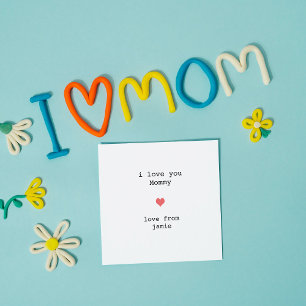 I love you Mommy Red Heart - Mother's Day Card