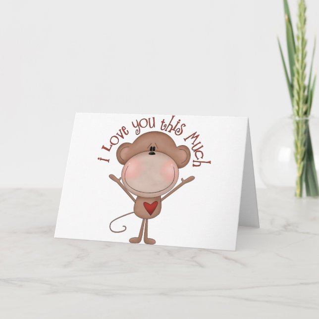 I love you MONKEY Holiday Card (Front)
