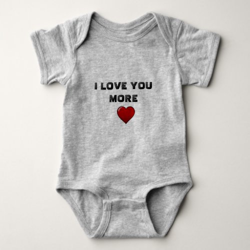I LOVE YOU MORE_BABY JERSEY JUMPSUIT 12 MONTHS BABY BODYSUIT