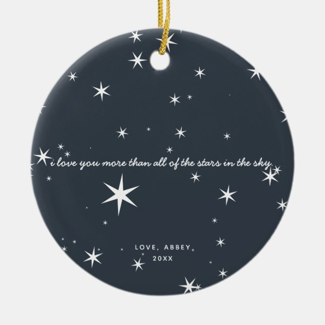 I love you more Christmas Tree Ornament (Front)