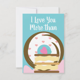 I Love You More Donuts Cake Card