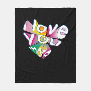 I Love You More Elegant Style  Fleece Blanket
