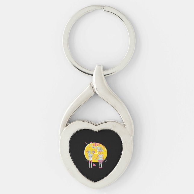 I Love You More Modern Aesthetic  Keychain (Front)