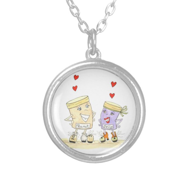 I Love you more peanut butter and jelly necklace (Front)