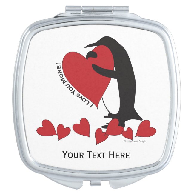 I Love You More! - Penguin Red Heart Personalized