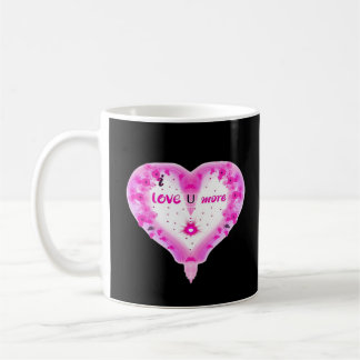I Love You More Pink Heart Romantic Coffee Mug