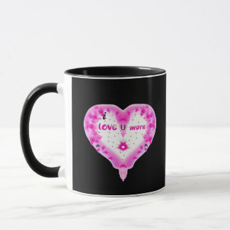 I Love You More Pink Heart Romantic Mug
