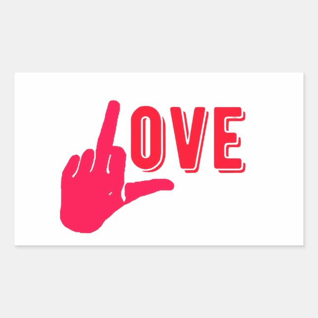 I love you more. rectangular sticker (Front)