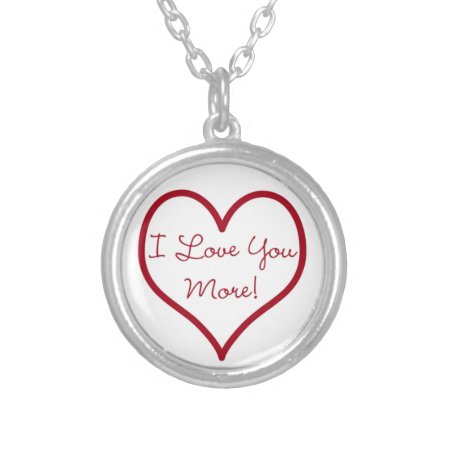 I Love You More Round Necklace