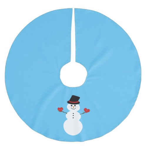I Love You More Snowman Brushed Polyester Tree Skirt