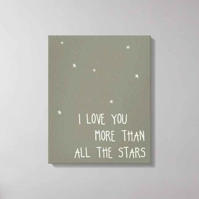I Love You More than All the Stars Canvas Print (Front)