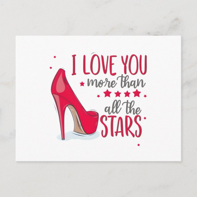 I Love You More Than All The Stars Holiday Postcard (Front)