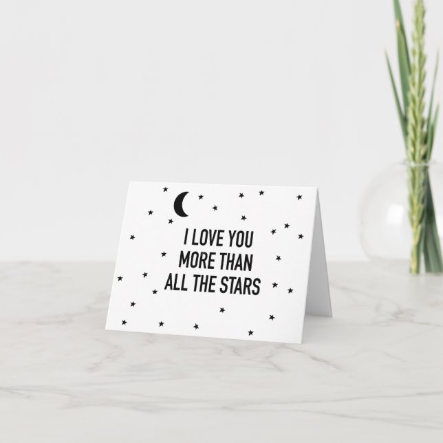 I Love You More than all the Stars  Thank You Card (Front)