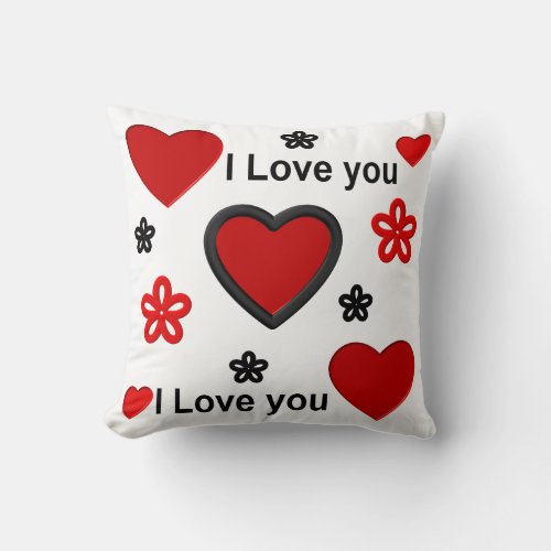 I love you more than any words can say throw pillow