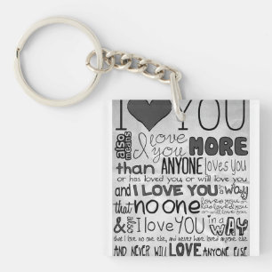 ****I LOVE YOU MORE THAN ANYONE**** KEYCHAIN
