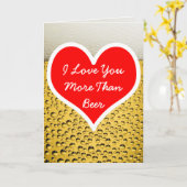 I Love You More Than Beer Photo Card (Yellow Flower)
