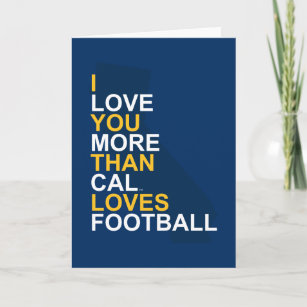 I Love You More Than Cal Loves Football Holiday Card