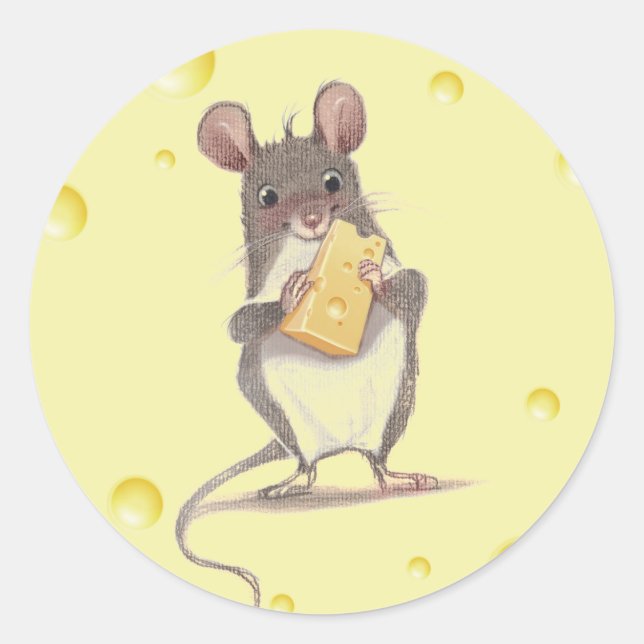 I love You More Than Cheese Round Sticker Sheet. (Front)