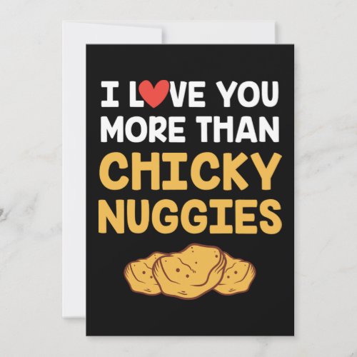 I Love You More Than Chicken Nuggies Valentine Holiday Card