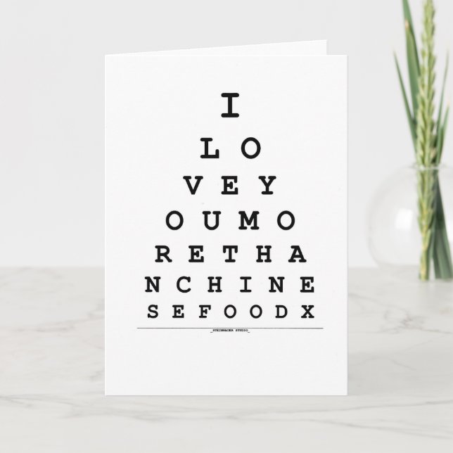 I Love You More Than Chinese Food Card (Front)