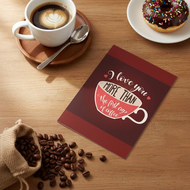 I Love You More Than Coffee Funny Quote Invitation (Creator Uploaded)