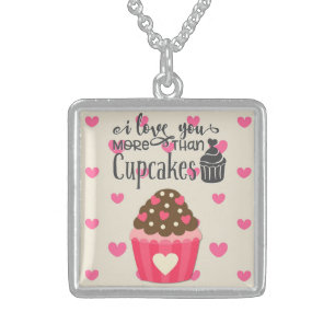 I Love You More Than Cupcakes Necklace