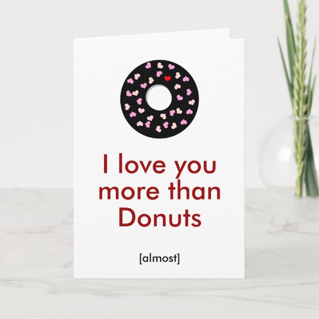 I love you more than Donuts Holiday Card (Front)