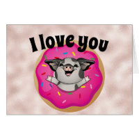 I Love You More Than Donuts Valentine's Day Card
