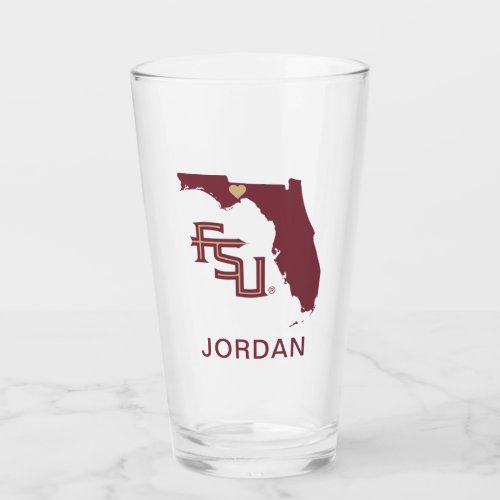 I Love You More Than Florida State Loves Football Glass