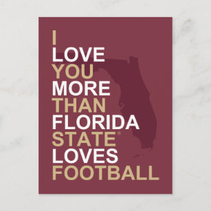 I Love You More Than Florida State Loves Football Postcard