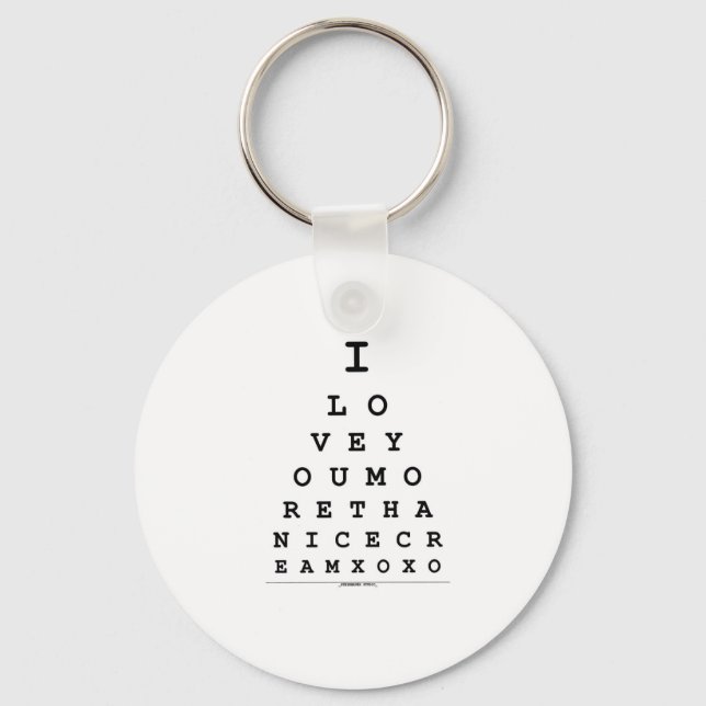 I Love You More Than Ice Cream Keychain (Front)