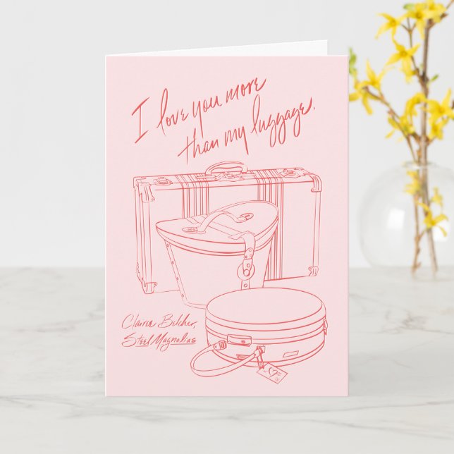 "I love you more than my luggage"  Card (Yellow Flower)