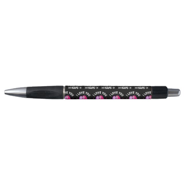 I Love You More Than Naps Pink and Purple Sloths   Pen (Front)