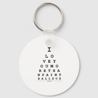 I Love You More Than Paintball Keychain