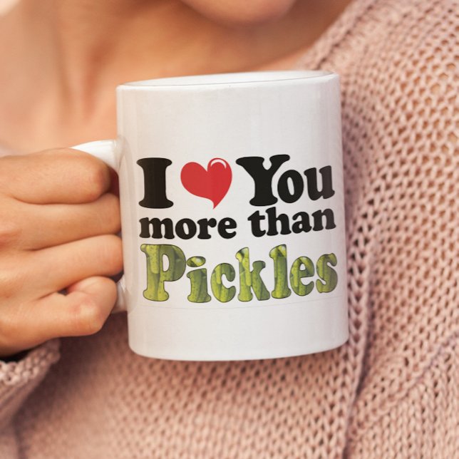 I Love You More Than Pickles Two-Tone Coffee Mug (Creator Uploaded)