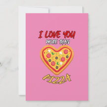 I love you more than pizza funny valentines day