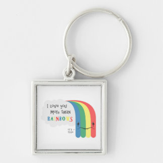 I  Love You More Than Rainbows Keychain