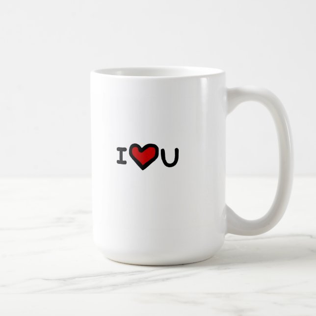 "I love you more than wine" Coffee Mug (Right)