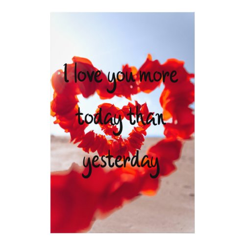 I love You More Today Than Yesterday   Photo Print
